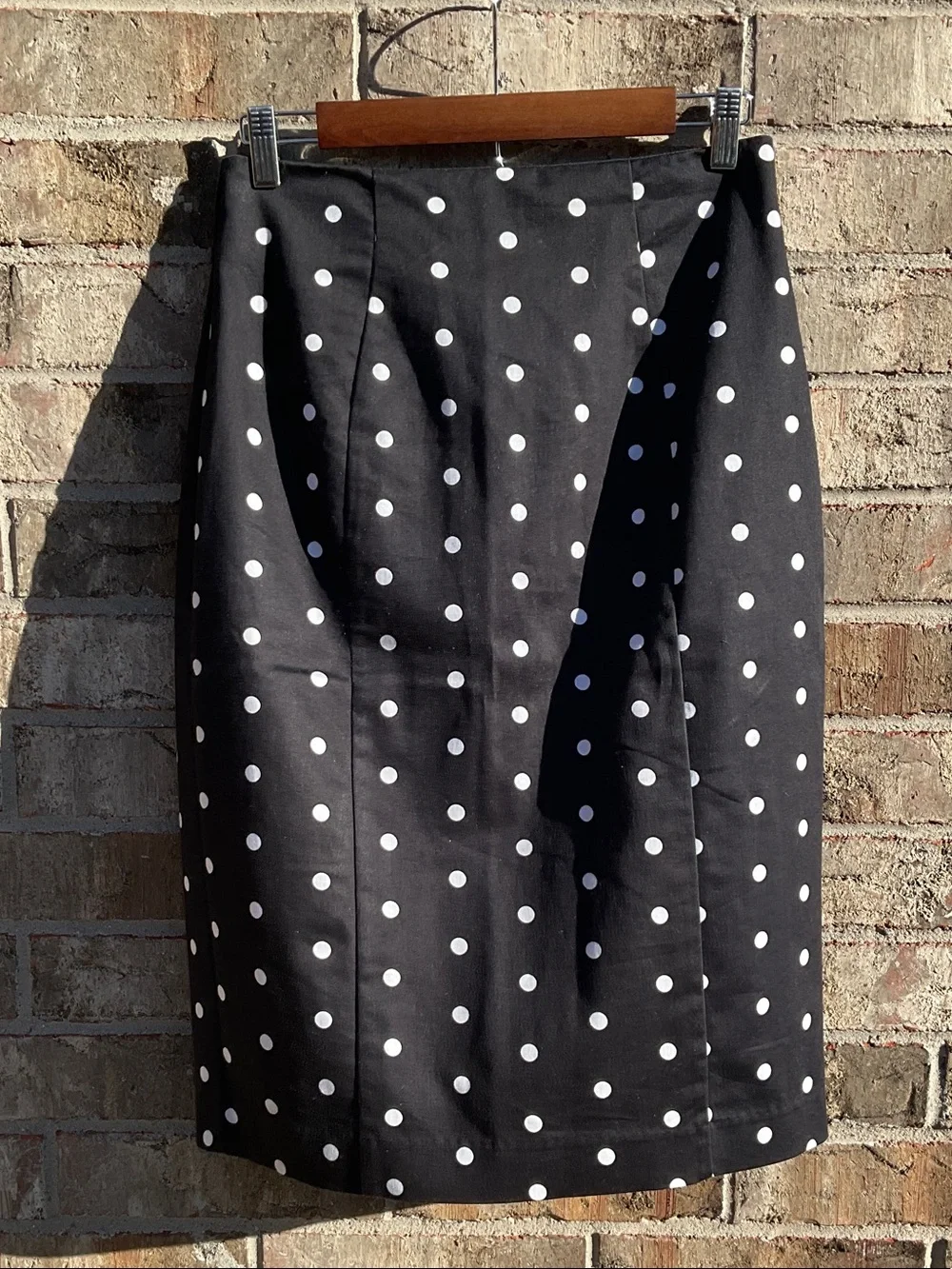 Take 50% OFF- Worthington Black and White Polka Dot Pencil Skirt, Size-6